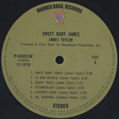 Release: Sweet Baby James-Vinyl-Japan-1971-P-8001W-8312651
