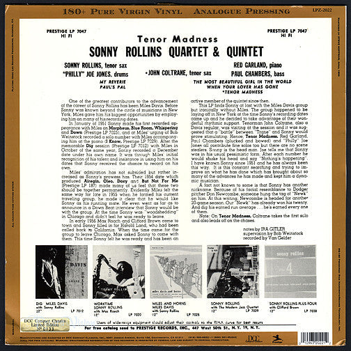 Release: Tenor Madness-Vinyl-US-1996-LPZ-2022, LP 7047-5175302