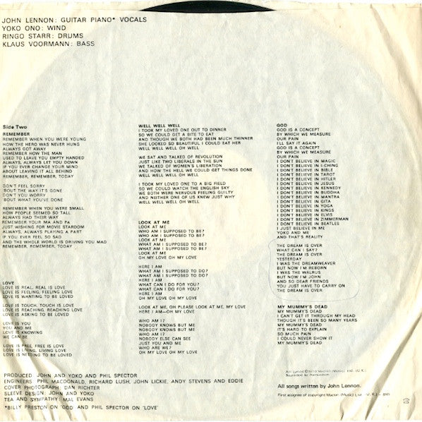 John Lennon / Plastic Ono Band