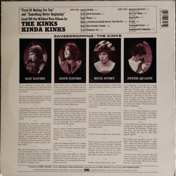 Release: Kinda Kinks-Vinyl-US-1988-R1 70316-3141902