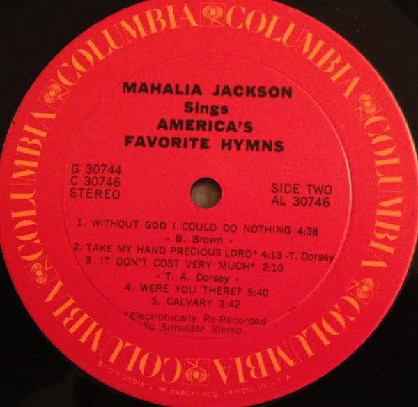 Mahalia Jackson Sings America's Favorite Hymns