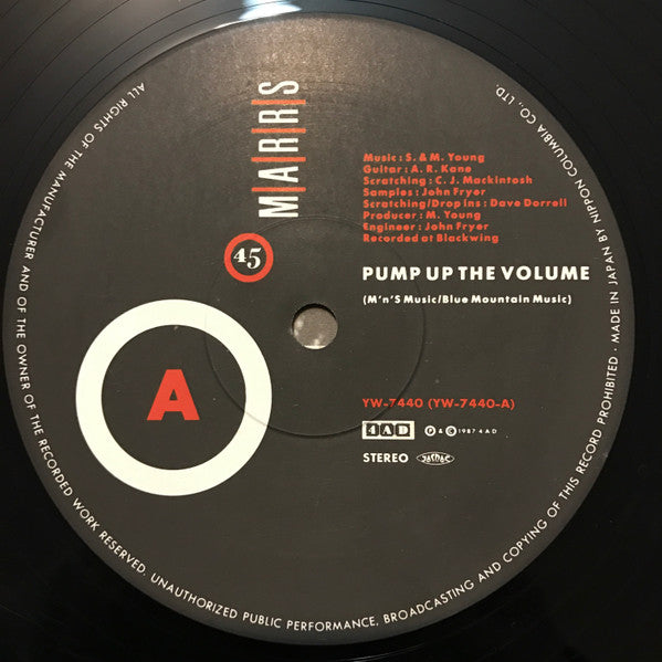 Master Release: Pump Up The Volume by M|A|R|R|S