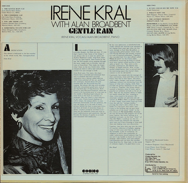 Release: Gentle Rain-Vinyl-US-1978-CRS 1020-4191911