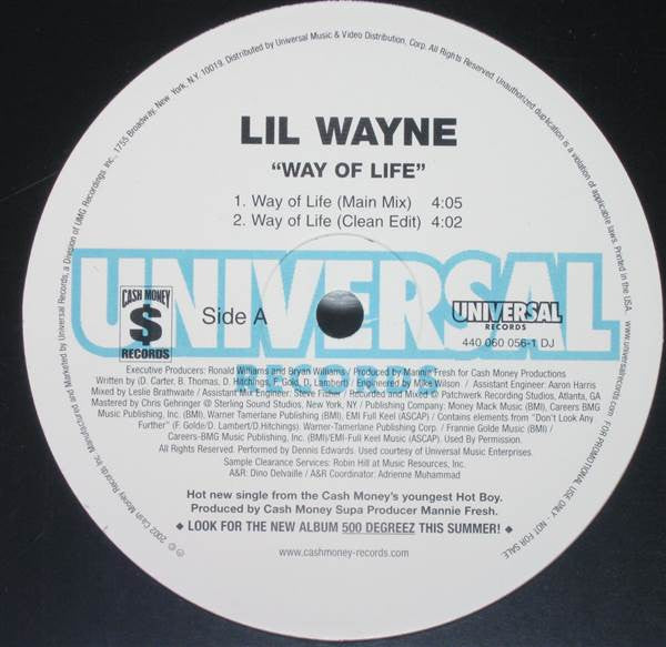 Release: Way Of Life-Vinyl-US-2002-440 060 056-1 DJ-4973206