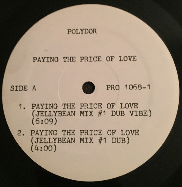 Master Release: Paying The Price Of Love by Bee Gees