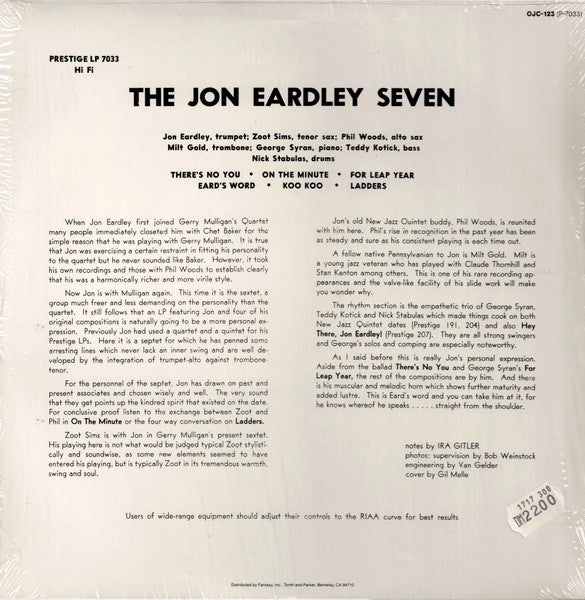 Release: The Jon Eardley Seven-Vinyl-US-1984-OJC-123, P-7033-4357506