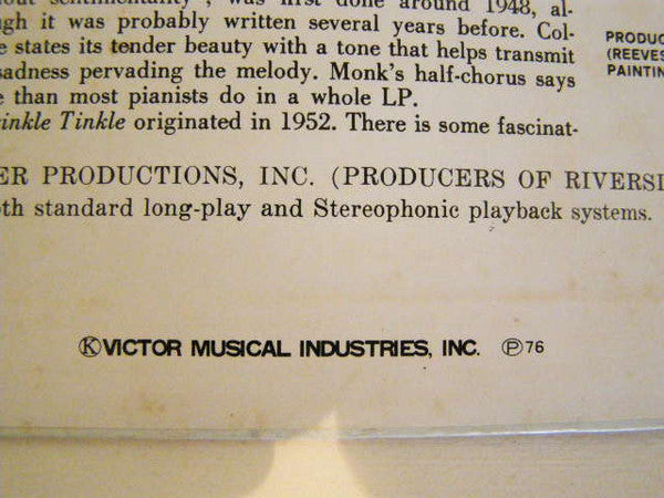 Thelonious Monk With John Coltrane