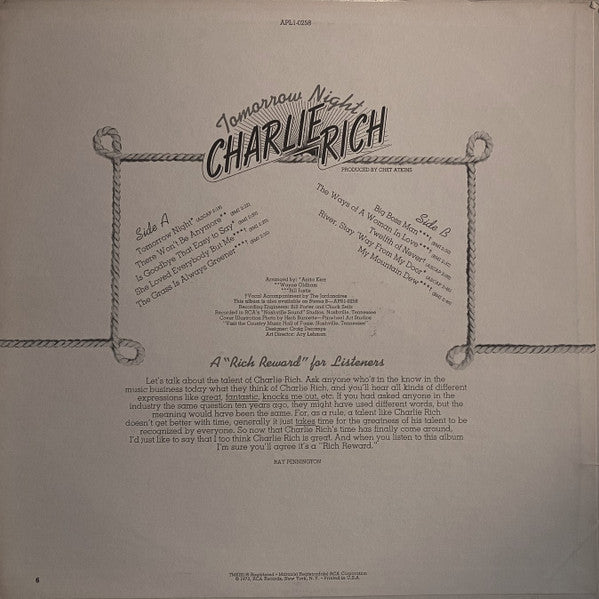Master Release: Tomorrow Night by Charlie Rich