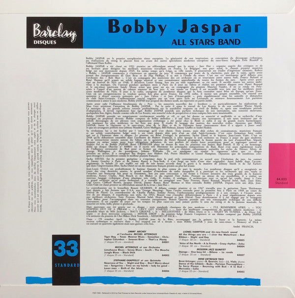 Master Release: Modern Jazz Au Club Saint Germain by Bobby Jaspar