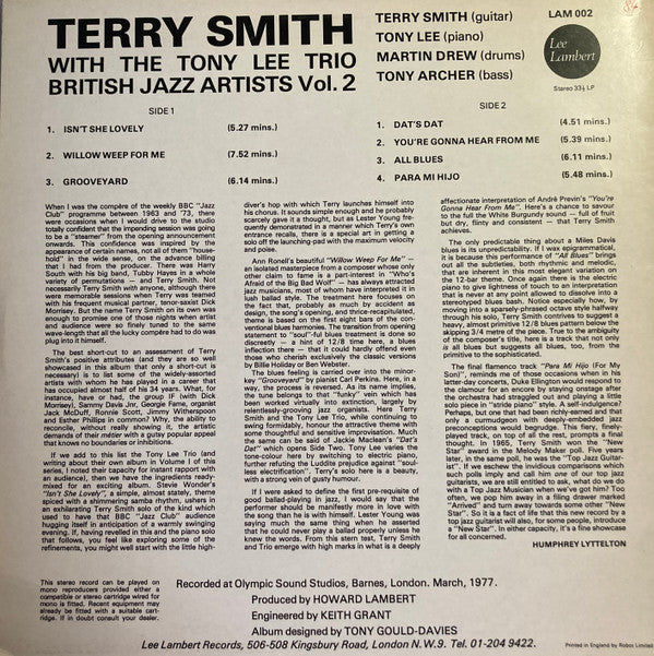 British Jazz Artists Vol. 2