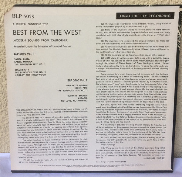 Best From The West Vol. 1 • Modern Sounds From California