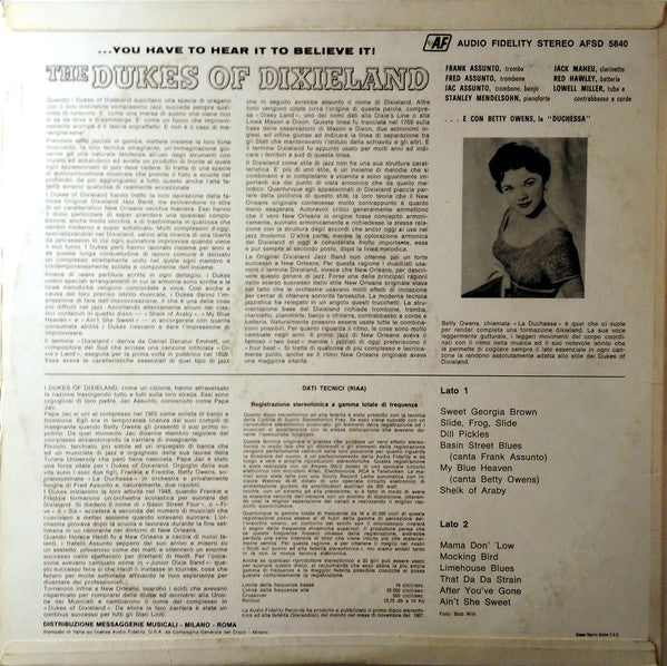 Master Release: ...You Have To Hear It To Believe It! Vol. 2 by The Dukes Of Dixieland