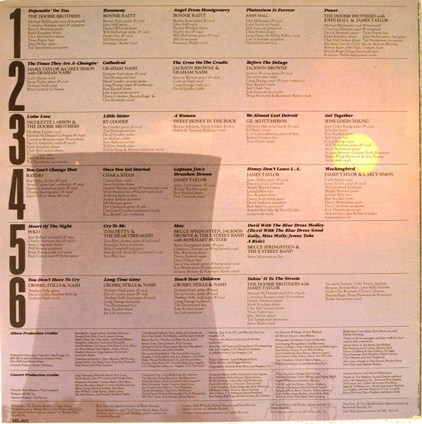 No Nukes - From The Muse Concerts For A Non-Nuclear Future - Madison Square Garden - September 19-23, 1979