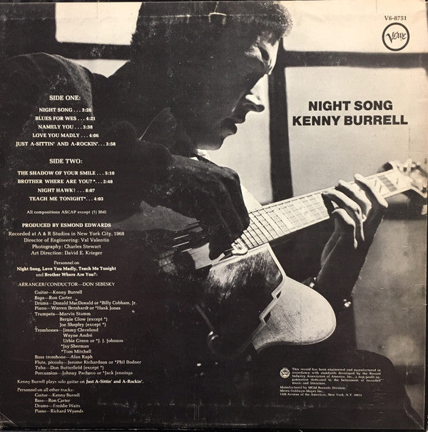Release: Night Song-Vinyl-US-1969-V6-8751-9080574