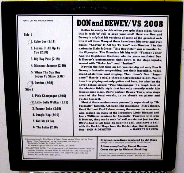 Release: They're Rockin' 'Til Midnight, Rollin' 'Til Dawn!-Vinyl-Japan-1979-VS 2008-3651456