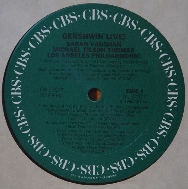Release: Gershwin Live!-Vinyl-US-1982-FM 37277, 37277-4023552