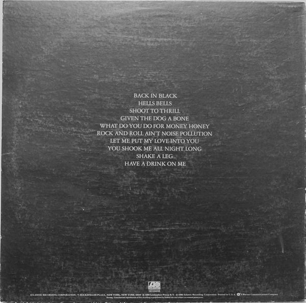 Release: Back In Black-Vinyl-US-1980-SD 16018-4450885