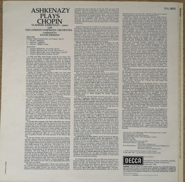 Master Release: Ashkenazy Plays Chopin by Frédéric Chopin