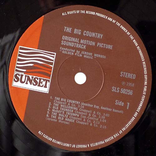 (William Wyler's) The Big Country (Original Motion Picture Soundtrack)