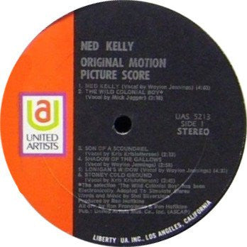Release: Mick Jagger As "Ned Kelly" - Original Motion Picture Score-Vinyl-US-1970-UAS 5213-2347473