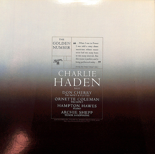 Release: The Golden Number-Vinyl-Japan-1977-GP-3523, GP-3523-7140473