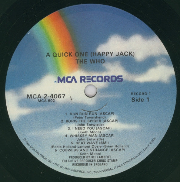Release: A Quick One / The Who Sell Out-Vinyl-US-1980-MCA2-4067-3799941