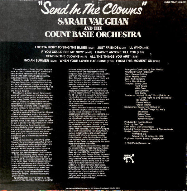Release: Send In The Clowns-Vinyl-US-1981-2312-130-1249467