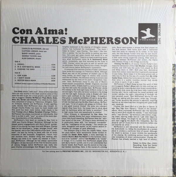 Release: Con Alma!-Vinyl-US-1972-PR 7427, 7427, P-7427-7292701
