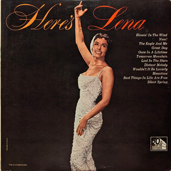 Release: Here's Lena Now!-Vinyl-US-1963-TFM 3115-4091034