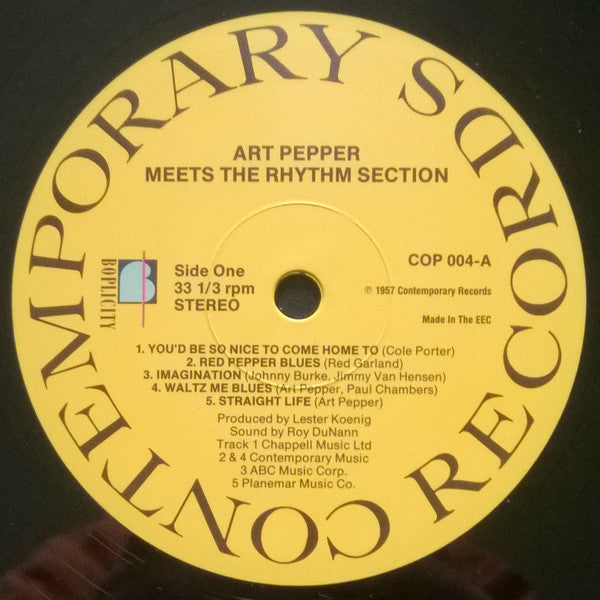 Art Pepper Meets The Rhythm Section