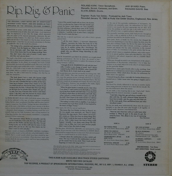 Release: Rip, Rig & Panic-Vinyl-US-None-TLP-5592-3764629