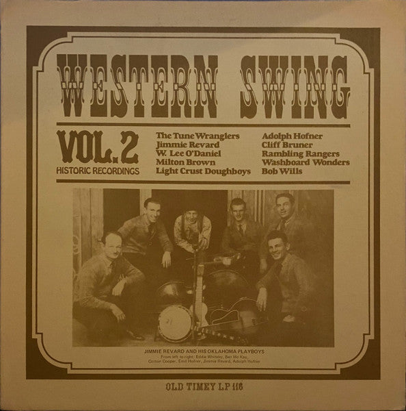 Release: Western Swing Vol. 2 (Historic Recordings)-Vinyl-US-1975-OT 116, LP 116-1750327