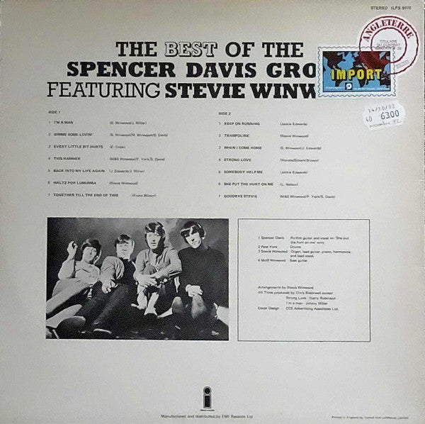 The Best Of The Spencer Davis Group Featuring Stevie Winwood