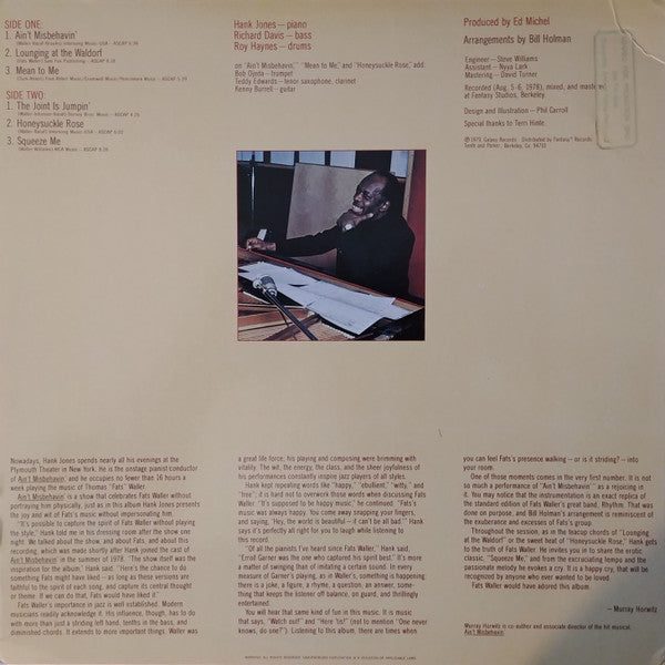 Master Release: Ain't Misbehavin' by Hank Jones