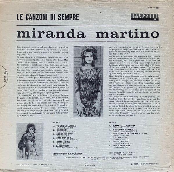 Release: Le Canzoni Di Sempre-Vinyl-Italy-1964-PML 10383-6331311