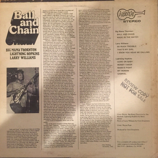 Release:  Ball And Chain-Vinyl-US-1968-ST 1039-5586731