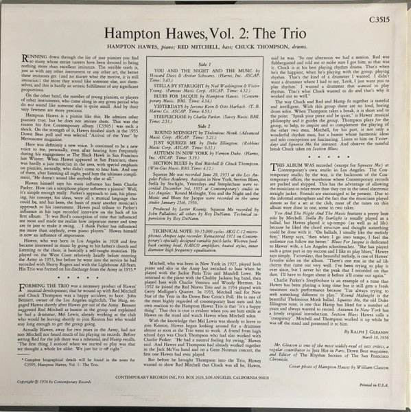 This Is Hampton Hawes Vol. 2: The Trio