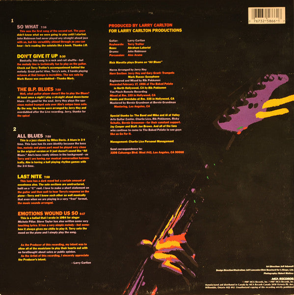 Master Release: Last Nite by Larry Carlton