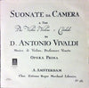 Antonio Vivaldi - Suonate Da Camera A Tre - Opera Prima (2xLP) - Very Good (VG) / Very Good (VG)