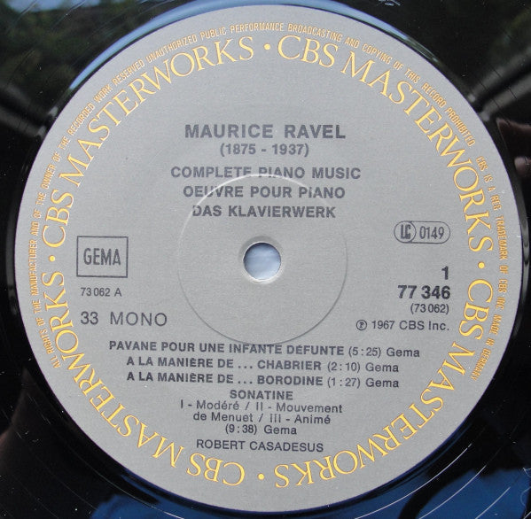 Master Release: The Complete Piano Music by Maurice Ravel