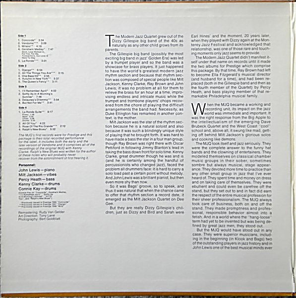 Release: Modern Jazz Quartet-Vinyl-US-1972-PR 24005, 24005-7982291