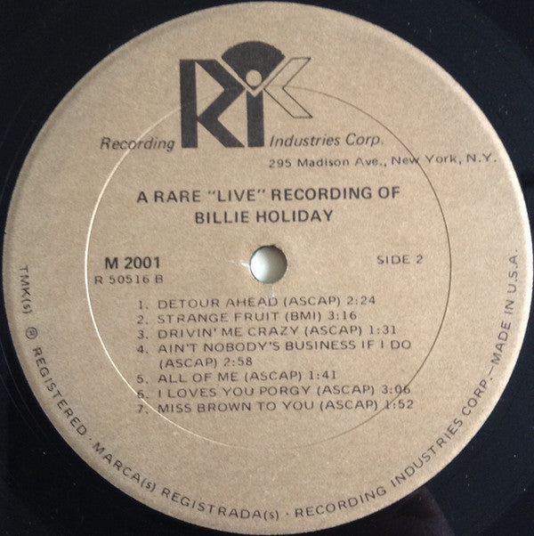 A Rare Live Recording Of Billie Holiday