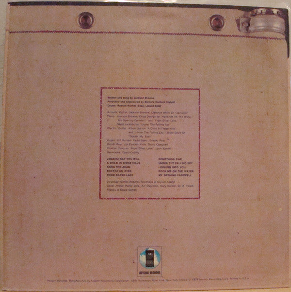 Release: Jackson Browne-Vinyl-US-1975-SD 5051-7364220
