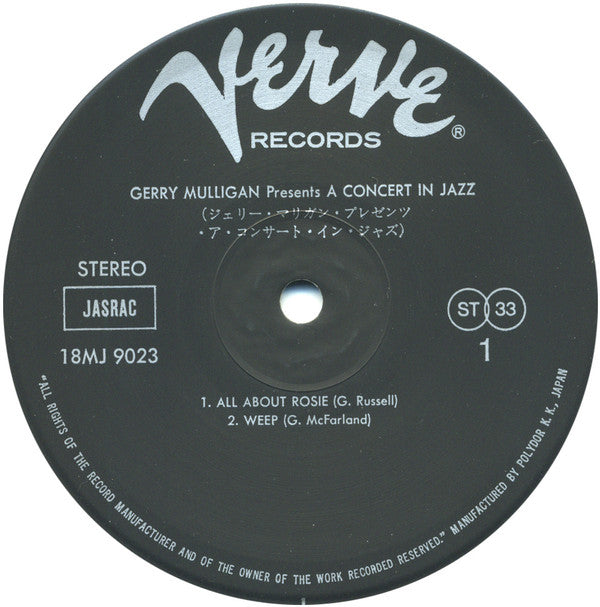 Gerry Mulligan Presents A Concert In Jazz