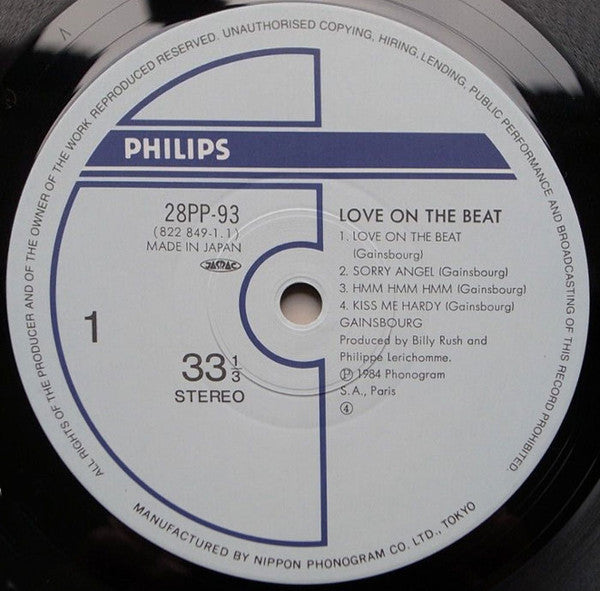 Master Release: Love On The Beat by Serge Gainsbourg