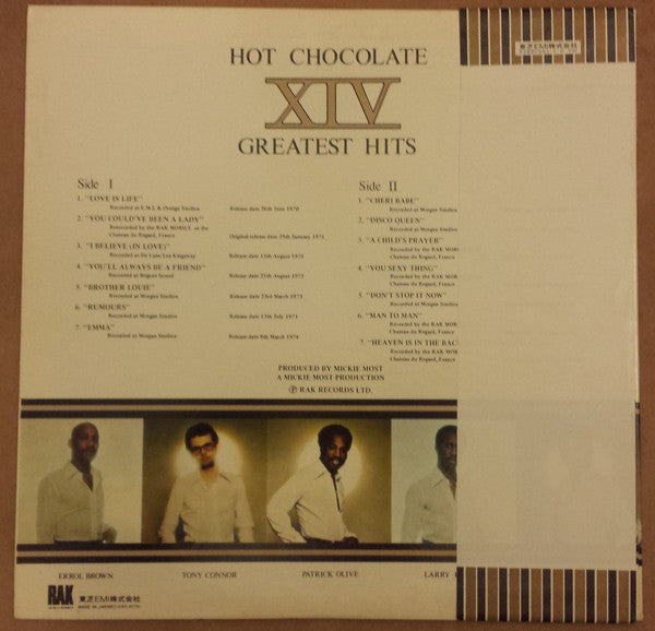 Release: XIV Greatest Hits-Vinyl-Japan-1976-ERS-80758-8443325