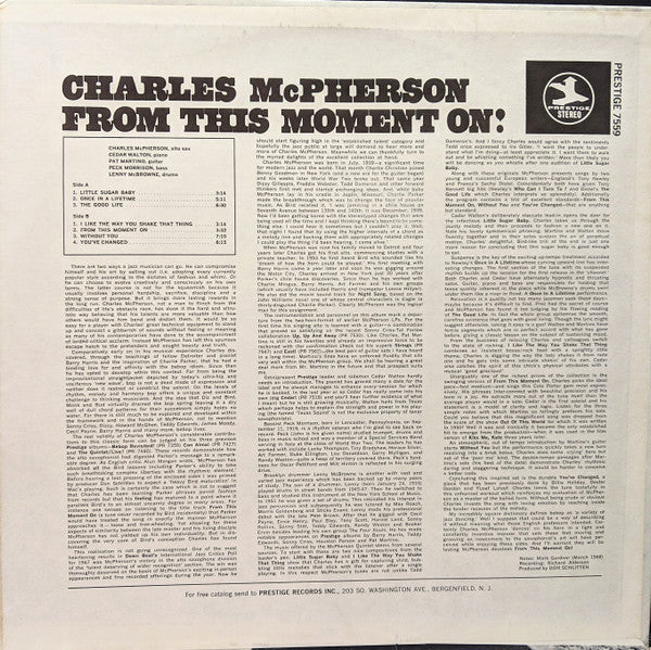 Release: From This Moment On!-Vinyl-US-1972-PR 7559-4035373