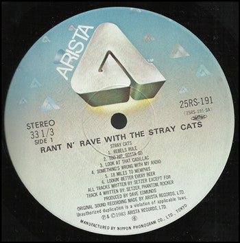 Release: Rant N' Rave With The Stray Cats-Vinyl-Japan-1983-25RS-191-4268698