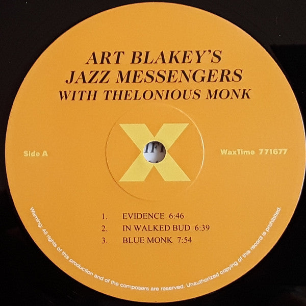Art Blakey's Jazz Messengers With Thelonious Monk