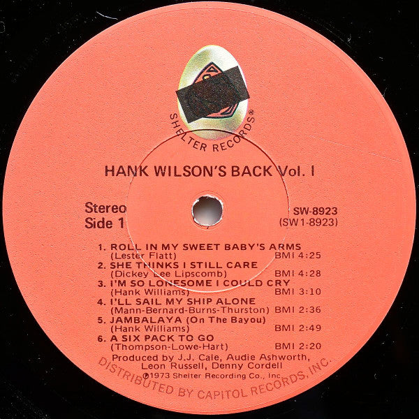 Hank Wilson's Back Vol. I